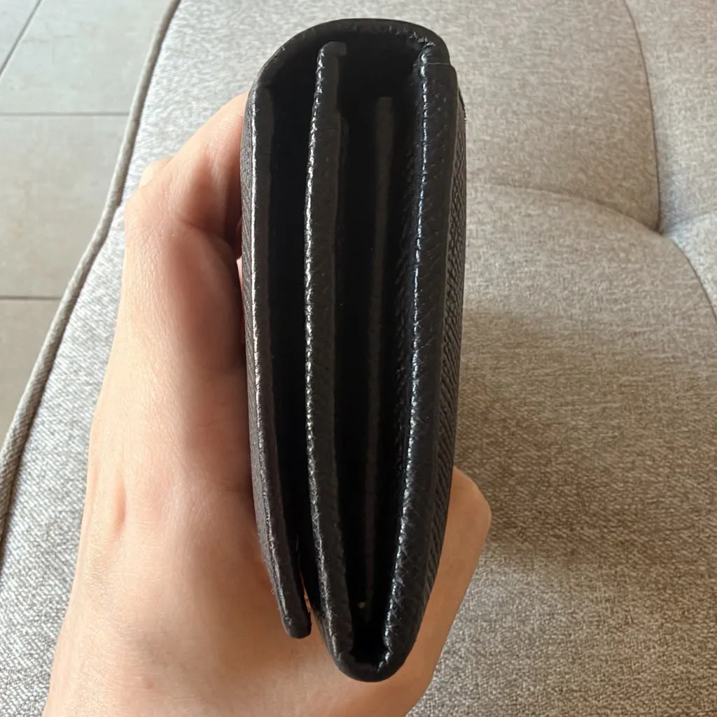 Dolce & Gabbana Black Dauphine Continental Wallet Black Leather Very good - Model View