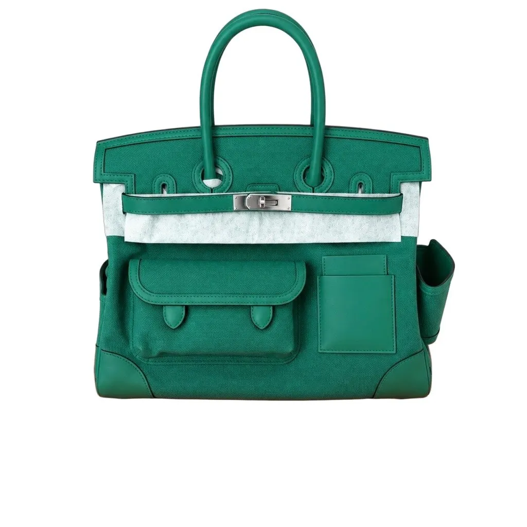 Hermès Birkin Cargo 35 Green Never worn, with tag - Front View