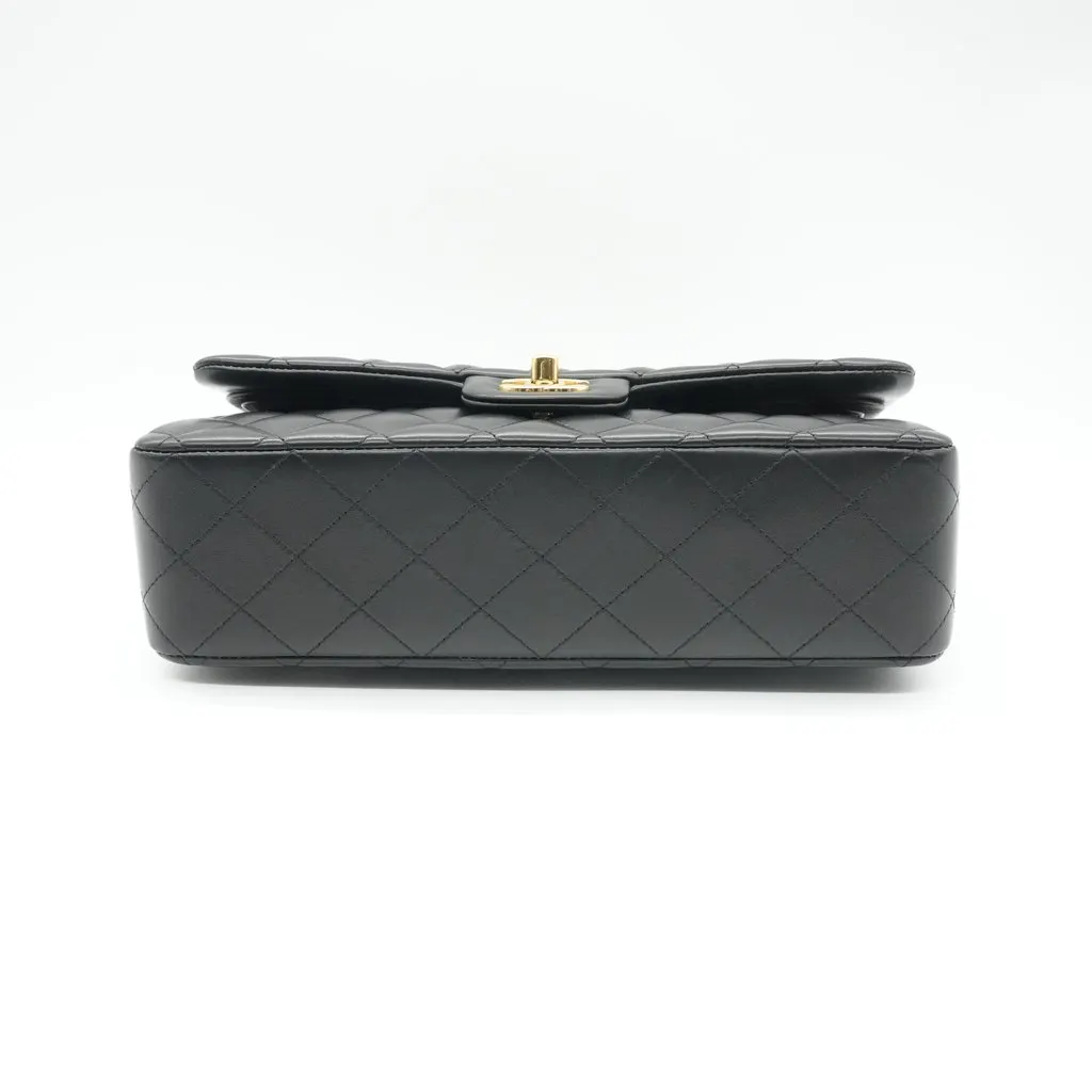 Chanel Classic Double Flap 25 Shoulder Bag Lambskin Black Black Leather Very good - Inside View