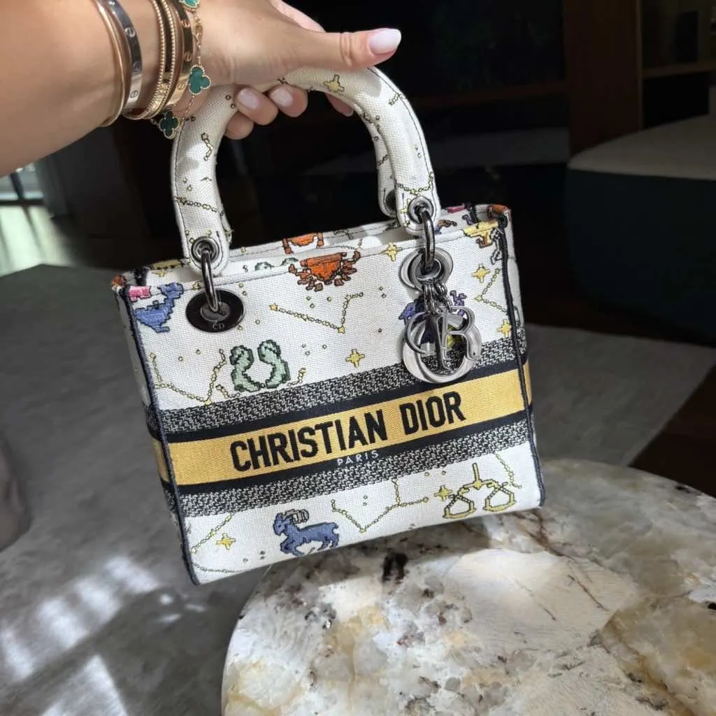 Dior Lady Dior MultiColor Cotton Silver Very good - Back View