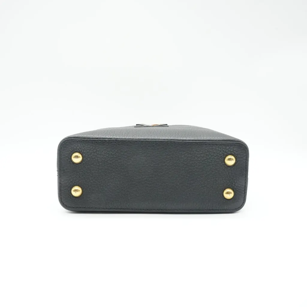 Louis Vuitton Capucines Mini Black Taurillon Black Leather Fair - Inside View