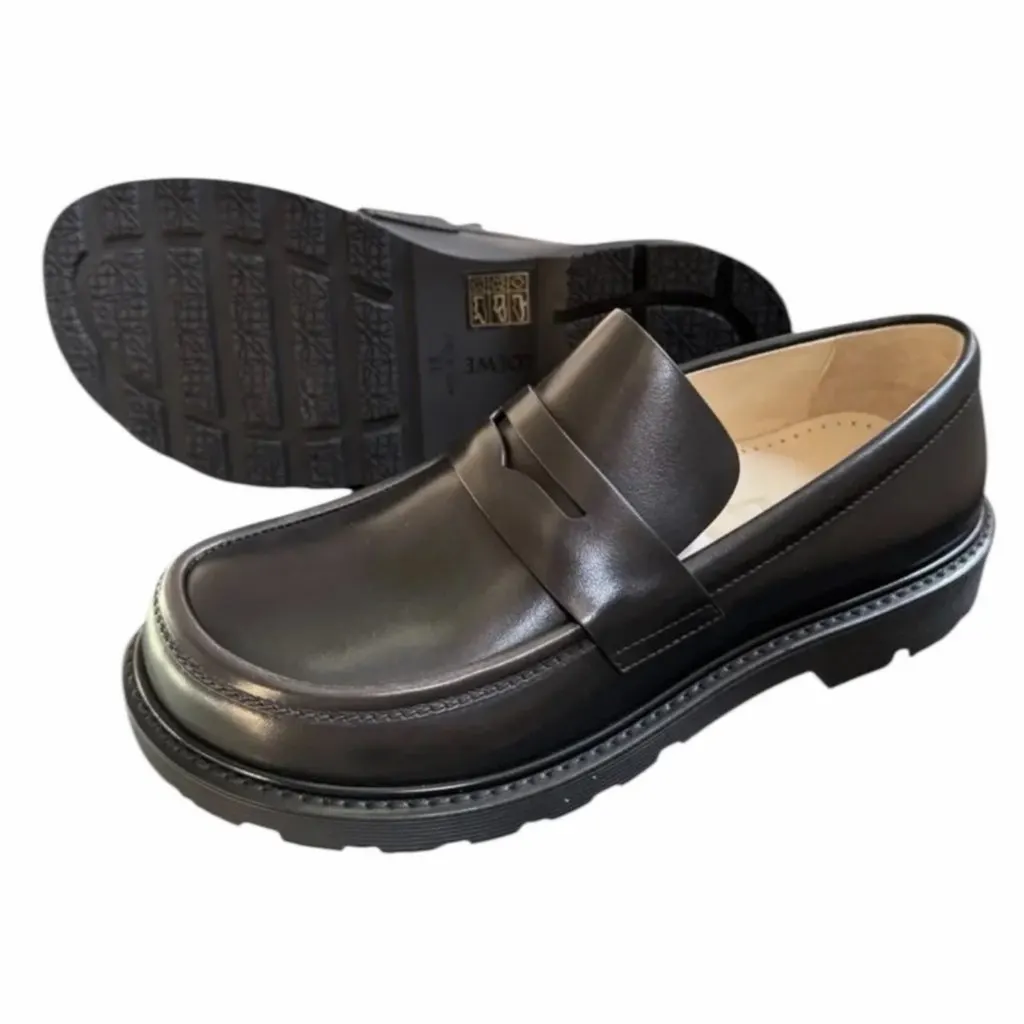 Loewe Loewe Loafers Black Leather Never worn, with tag - Back View
