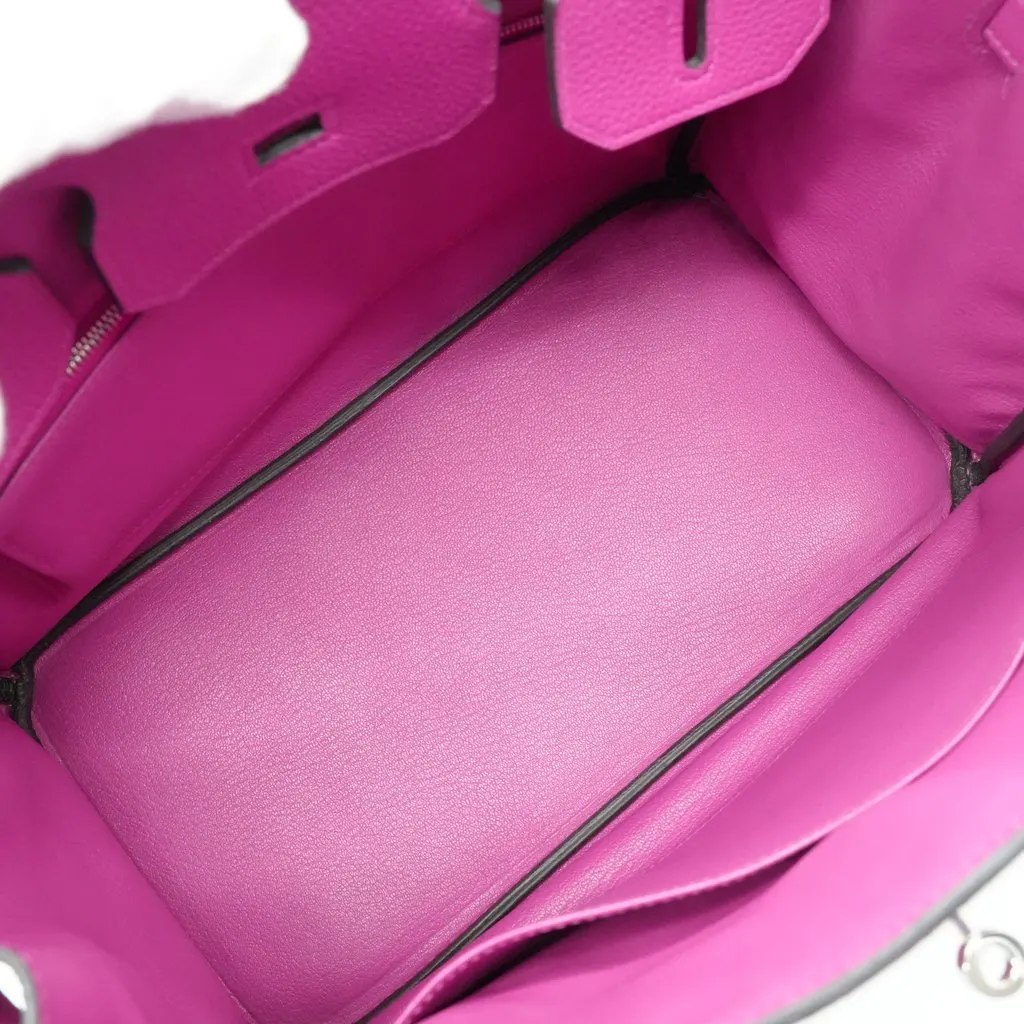 Hermès Birkin 30 Rose Pourpre Togo Leather With Palladium Hardware Stamp C(2018) Purple Leather Good - Model View