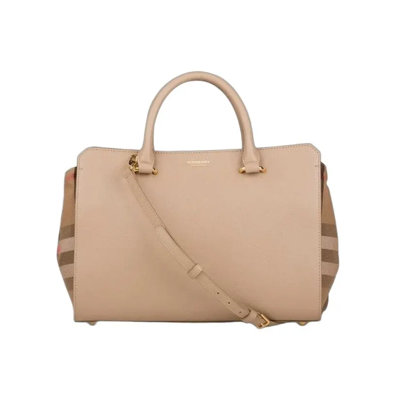 Burberry Burberry Bucket - Small Banwell MX GBH Leather Bag - Beige