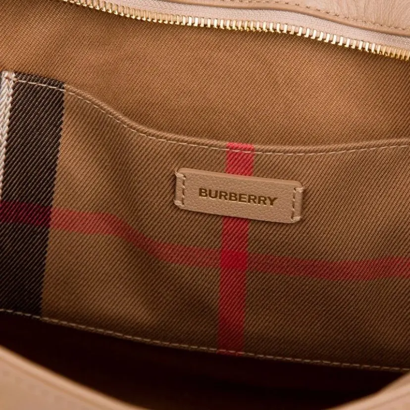 Burberry Burberry Bucket - Small Banwell MX GBH Leather Bag - Beige Beige Leather Never worn, with tag - Model View