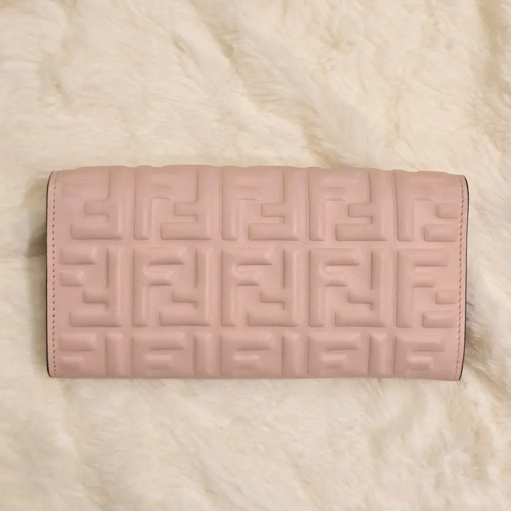 Fendi Continental wallet on chain Pink Leather Never worn - Back View