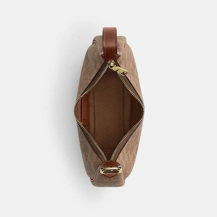 Coach Emily Shoulder Bag Camel Canvas Never worn, with tag - Model View