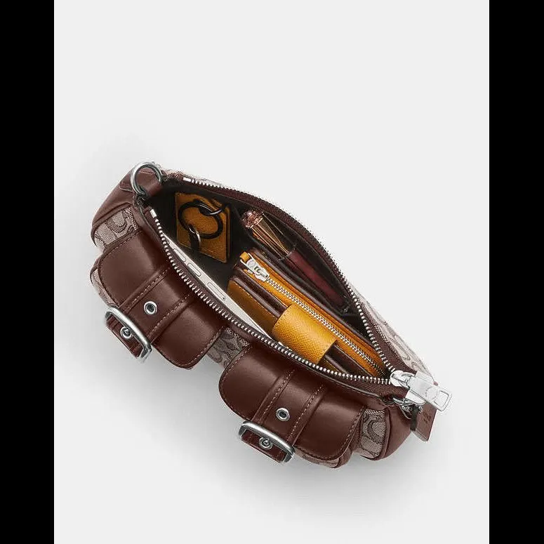 Coach Ashton Shoulder Bag Burgundy Canvas Never worn, with tag - Box View