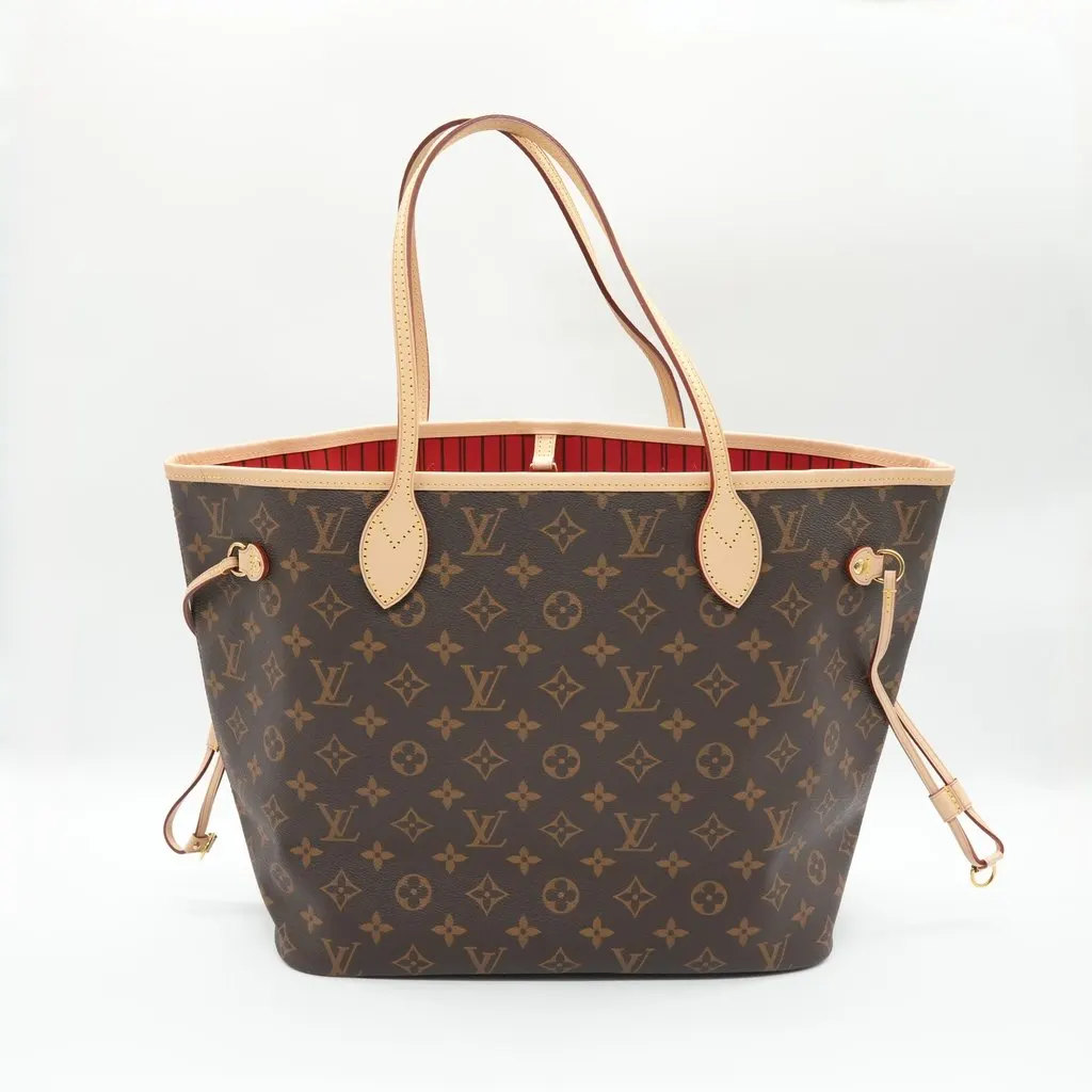 Louis Vuitton Neverfull MM Monogram Cherry Brown Canvas Never worn - Back View
