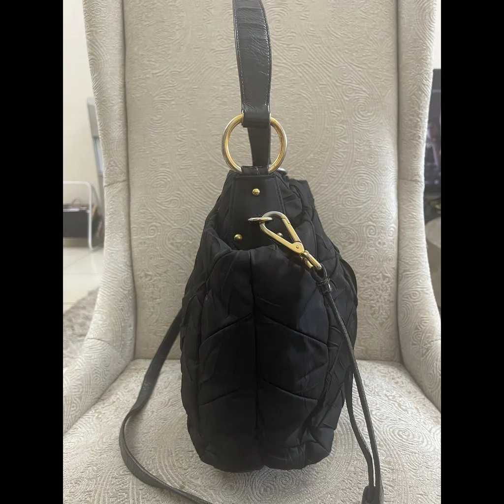 Prada Quilted Tessuto Nylon Bag Black Good - Box View