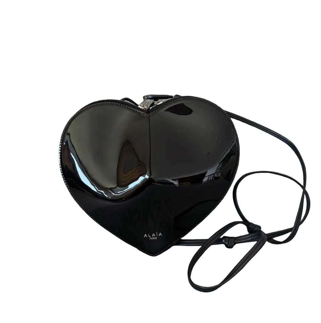 Alaïa Le Coeur Black Leather Never worn - Front View