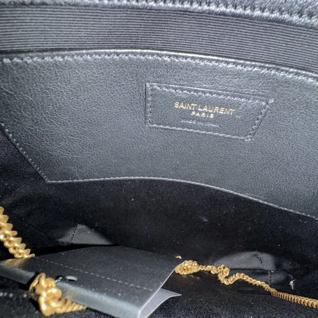 Saint Laurent Saint Laurent Shopping Mini Black Leather Never worn, with tag - Inside View
