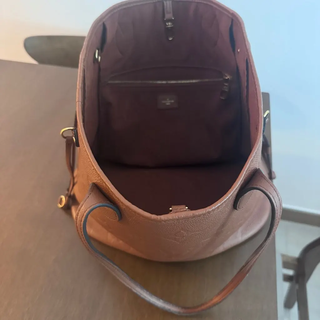 Louis Vuitton Neverfull Brown Leather Very good - Back View