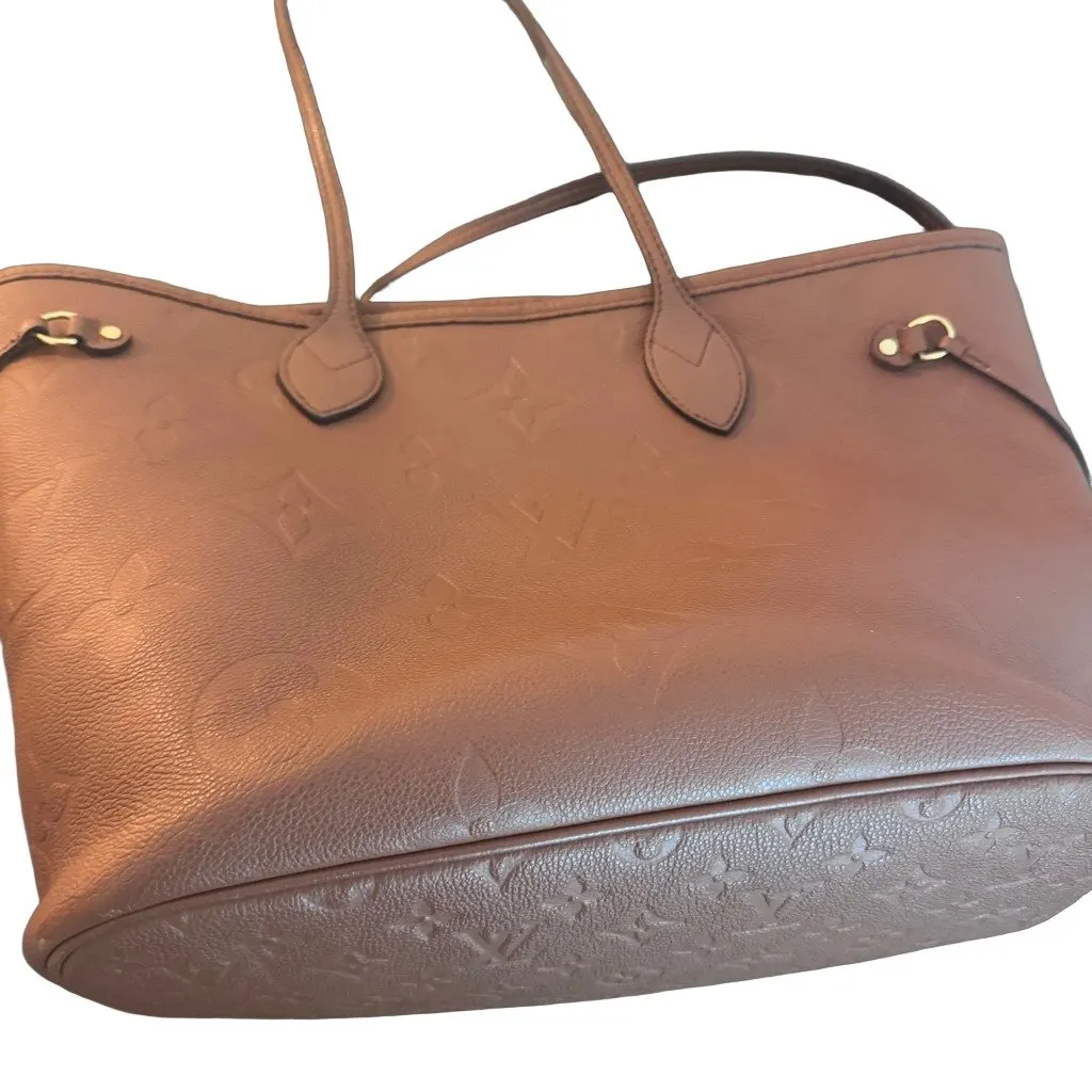 Louis Vuitton Neverfull Brown Leather Very good - Front View