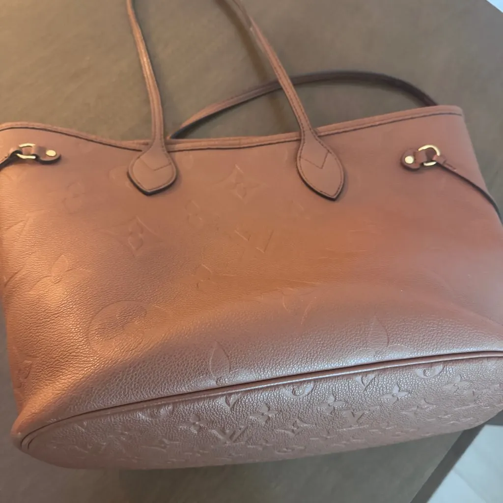 Louis Vuitton Neverfull Brown Leather Very good - Inside View