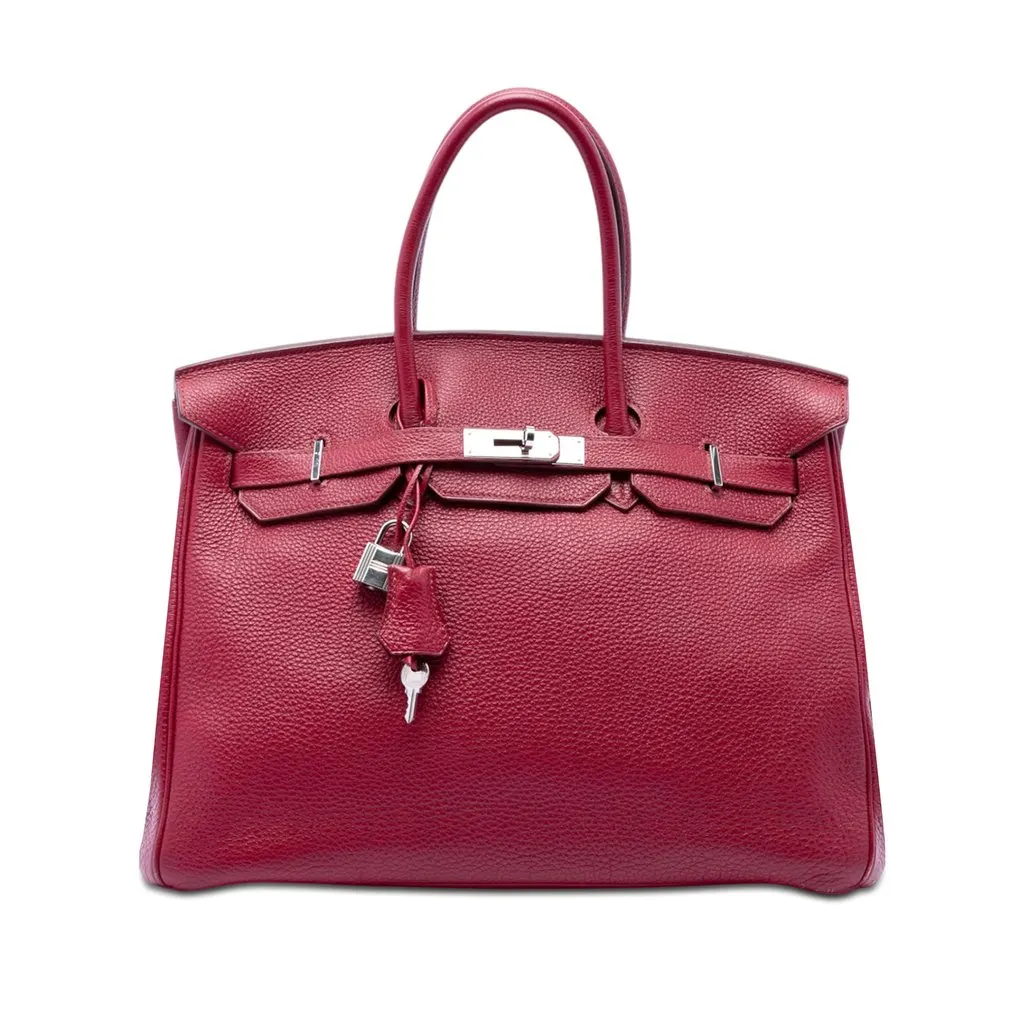 Hermès Togo Birkin Retourne 35 Red Leather Very good - Front View