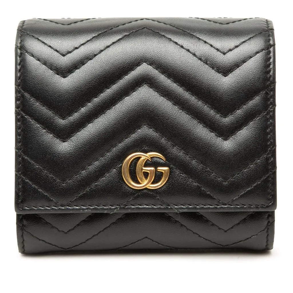 Gucci GG Marmont Matelasse Calfskin Card Case Wallet