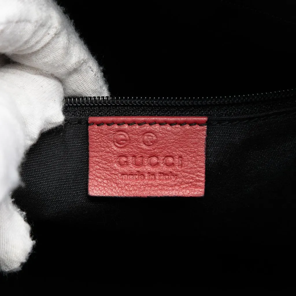 Gucci GG Canvas Boston Bag Red Very good - Box View