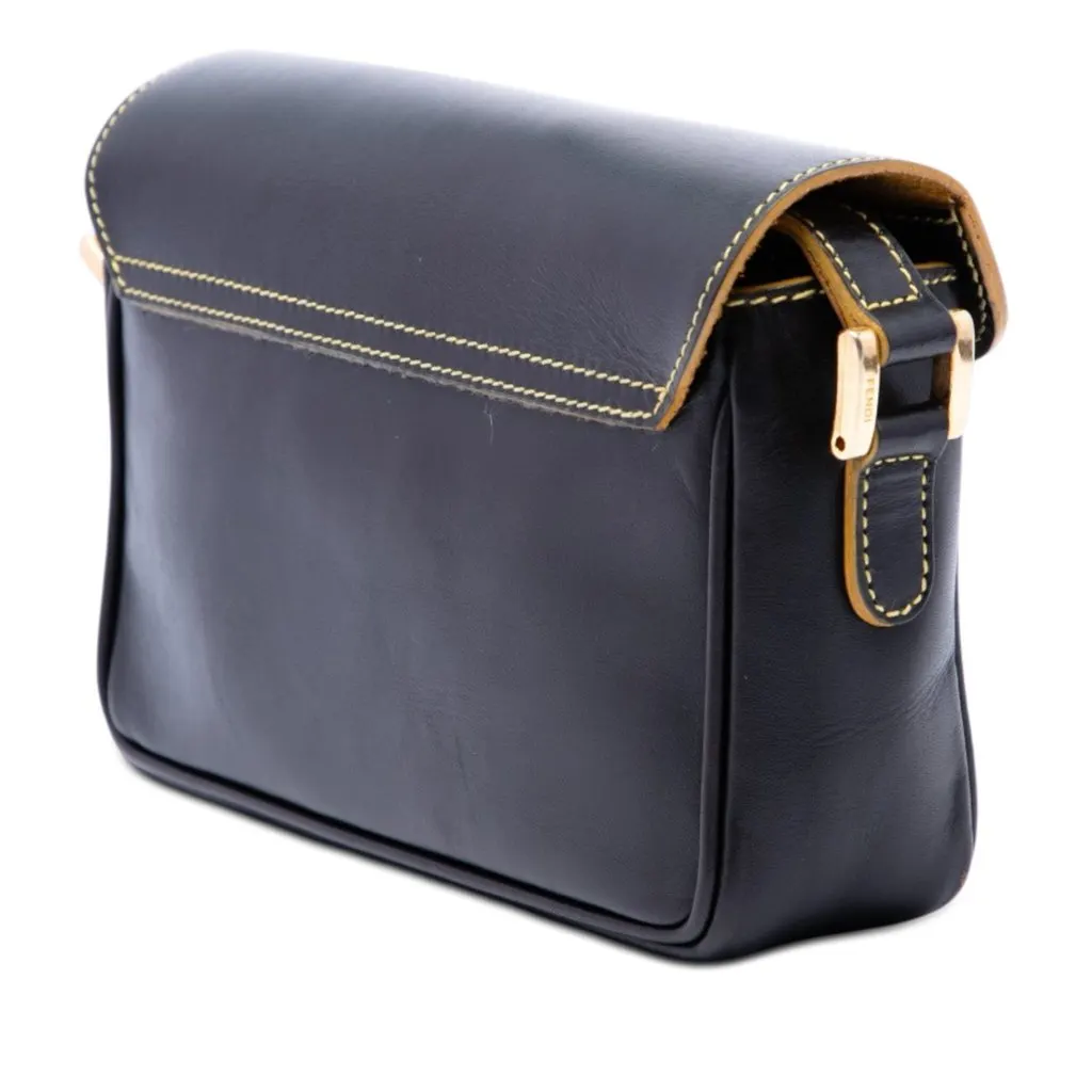 Fendi Smooth Calfskin Crossbody Black Leather Very good - Back View