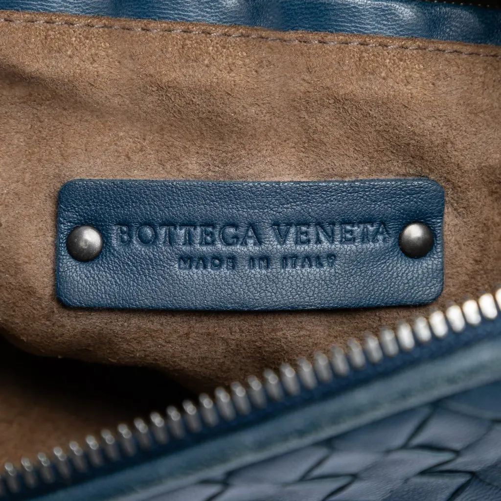 Bottega Veneta Nappa Intrecciato Nodini Crossbody Blue Leather Very good - Box View