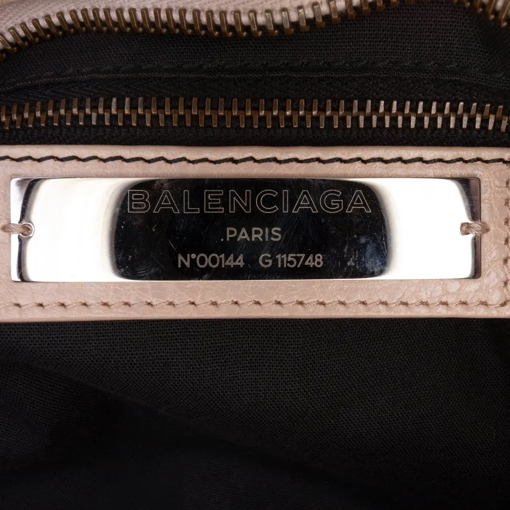Balenciaga Lambskin Motocross Classic City Satchel Brown Leather Good - Box View