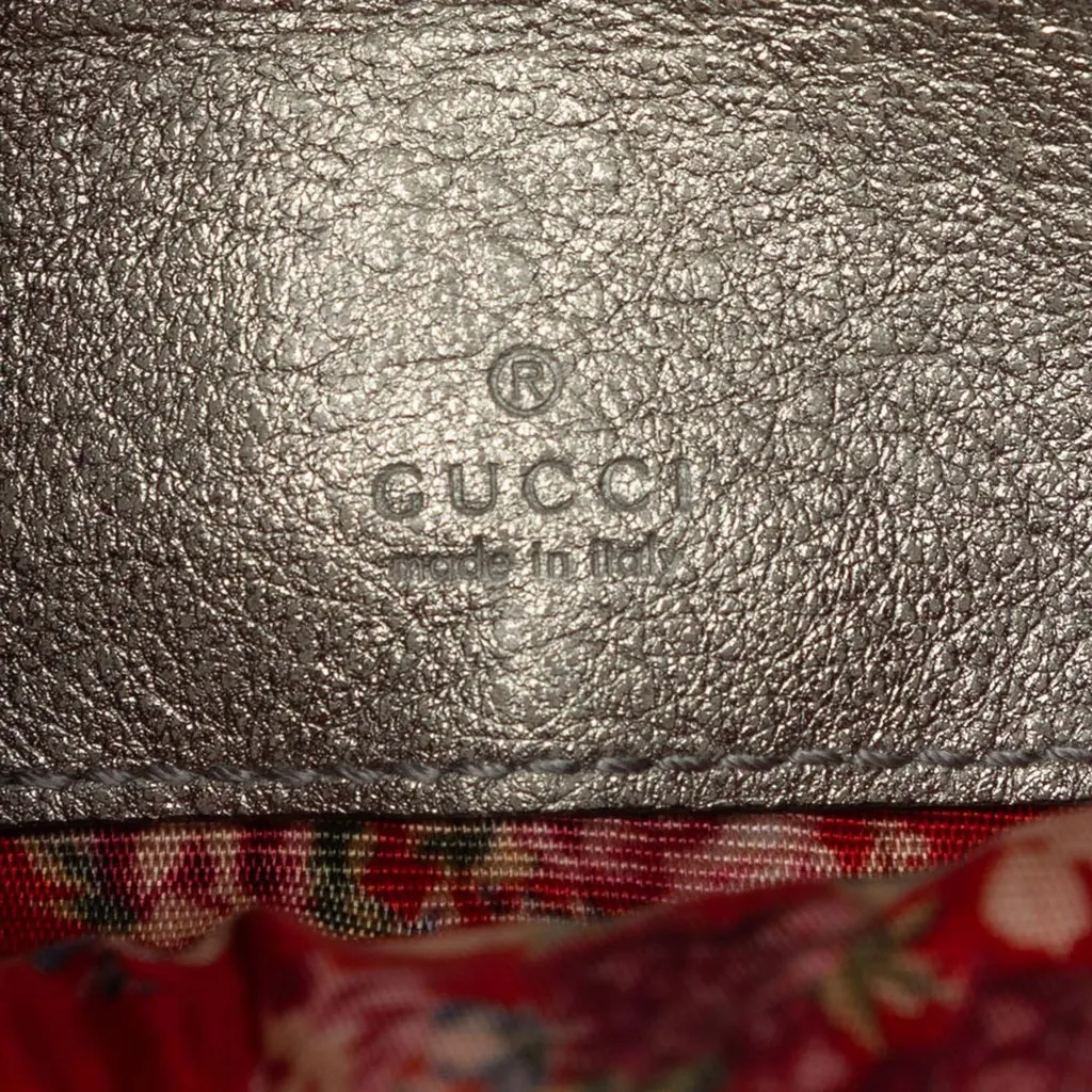 Gucci Mini Quilted Metallic Calfskin Web Trapuntata Crossbody Silver Leather Very good - Box View