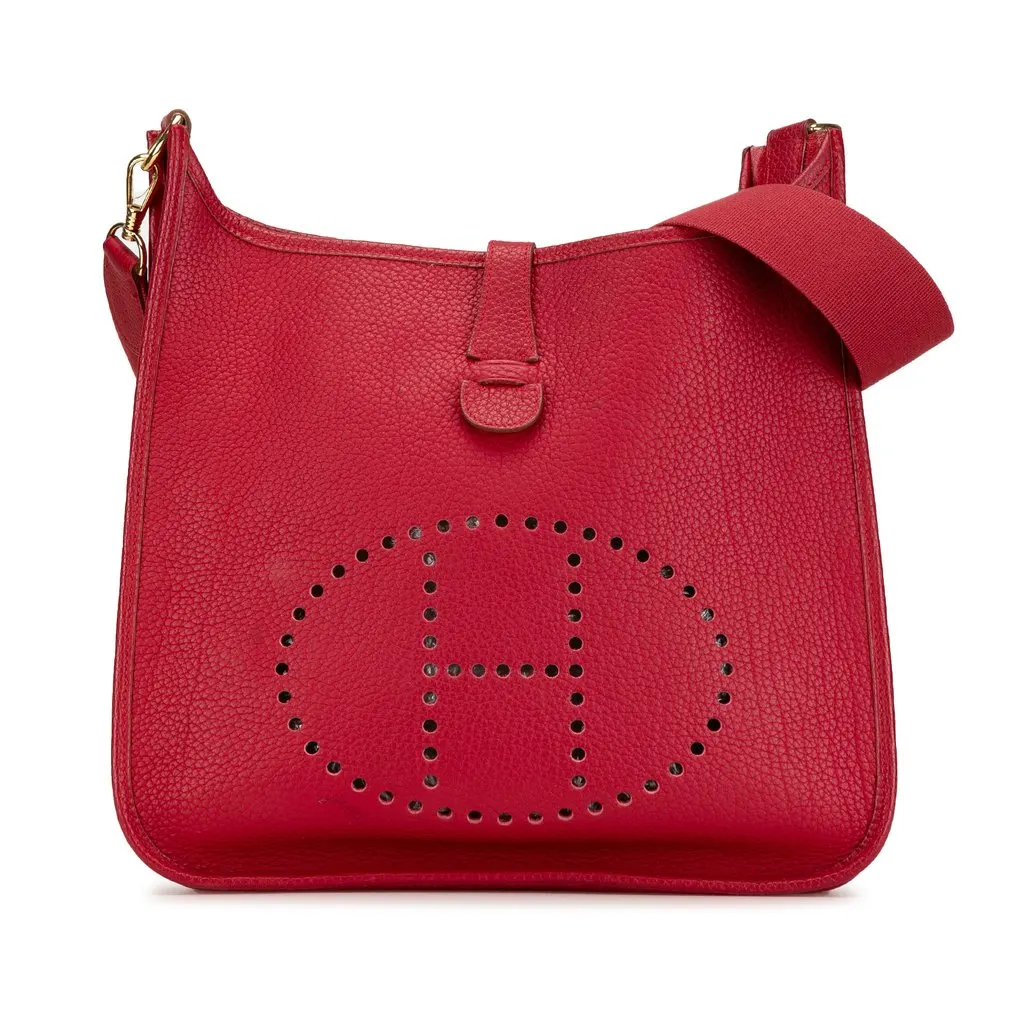 Hermès Clemence Evelyne I 33 Red Leather Very good - Front View