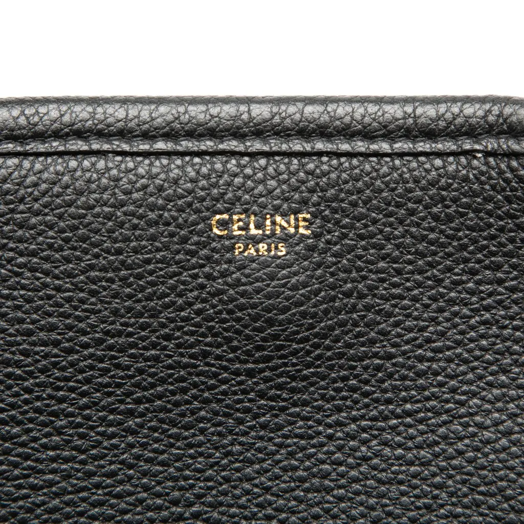 Celine Small Grained Calfskin Folded Cabas Tote Black Leather Good - Box View