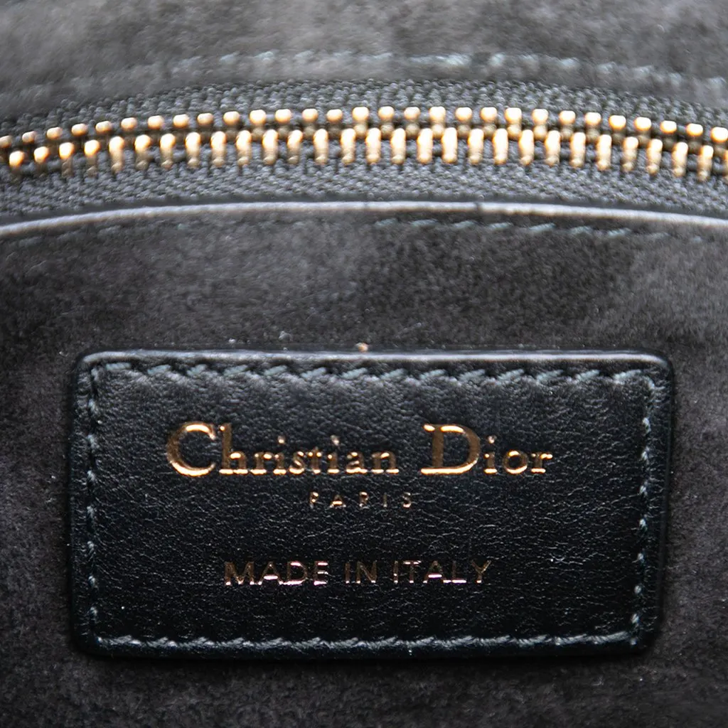 Dior Mini Embroidered Canvas Swords Lady Dior Yellow Very good - Box View