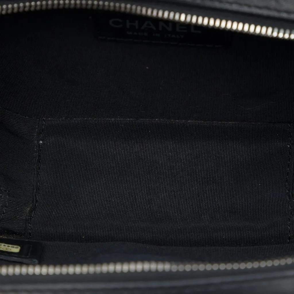 Chanel Mini Quilted Lambskin CC Box Camera Bag Black Leather Very good - Model View
