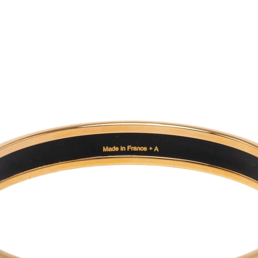 Hermès Narrow Brides de Gala Tattoo Enamel Bangle 65 Brown Very good - Model View