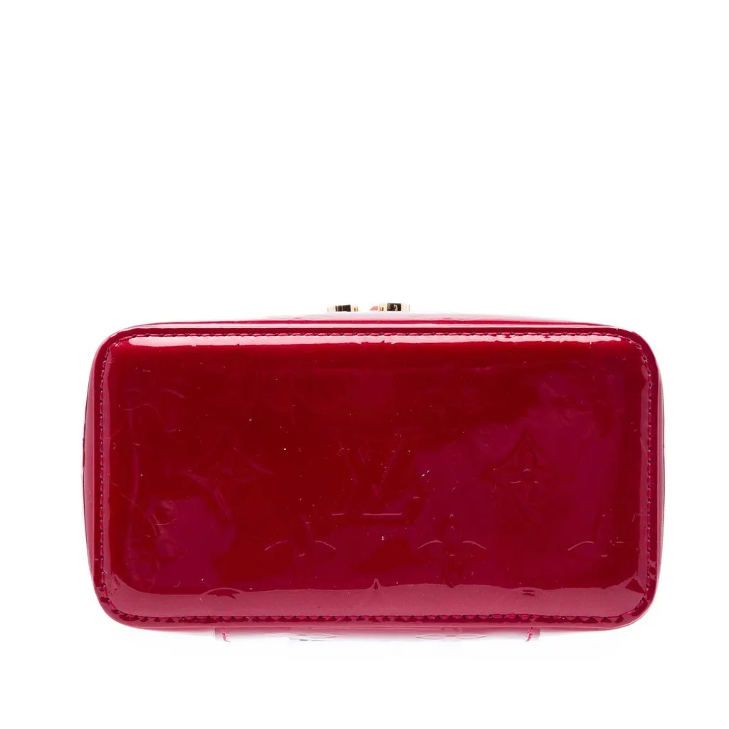 Louis Vuitton Monogram Vernis Jewelry Case Red Leather Very good - Inside View