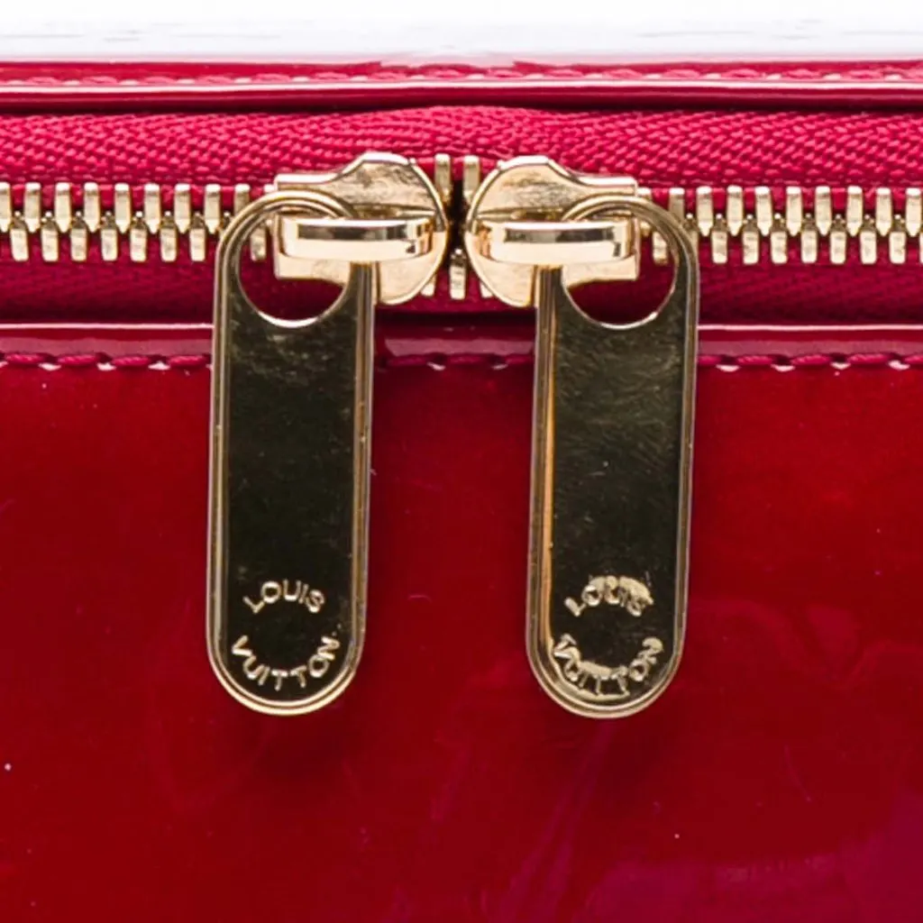 Louis Vuitton Monogram Vernis Jewelry Case Red Leather Very good - Box View