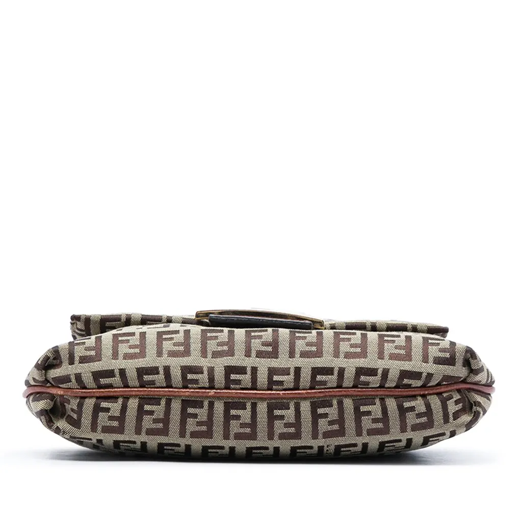 Fendi Zucchino Canvas Crossbody Brown Very good - Inside View