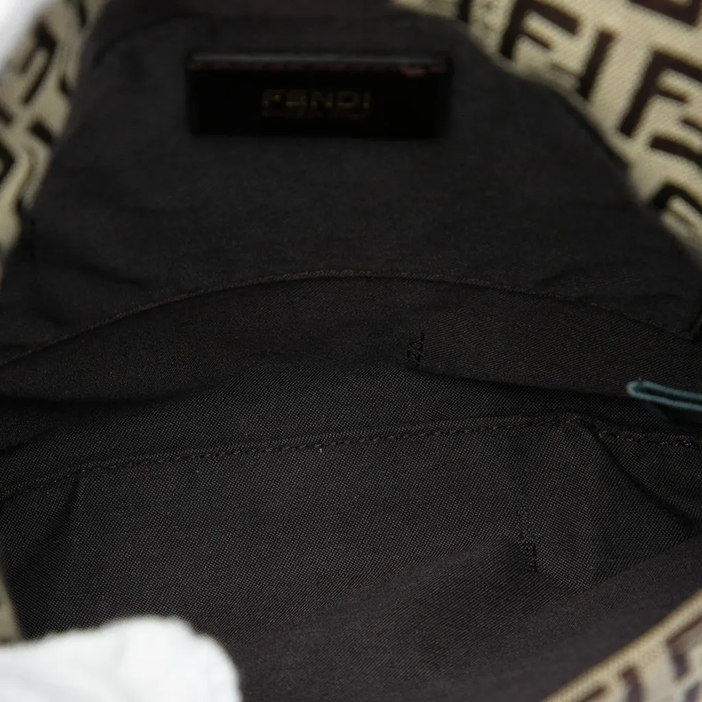 Fendi Zucchino Canvas Crossbody Brown Very good - Model View