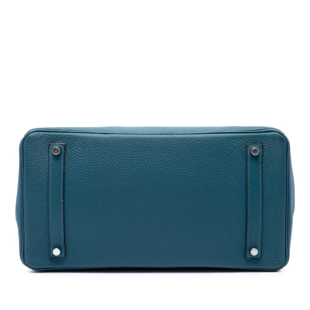Hermès Clemence Birkin Retourne 35 Blue Leather Very good - Inside View