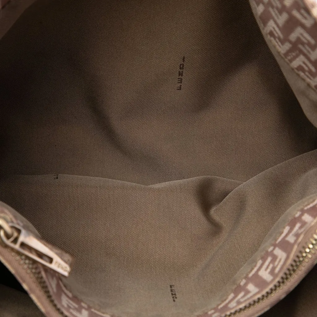 Fendi Small Zucchino Canvas Tote Pink Canvas Good - Model View