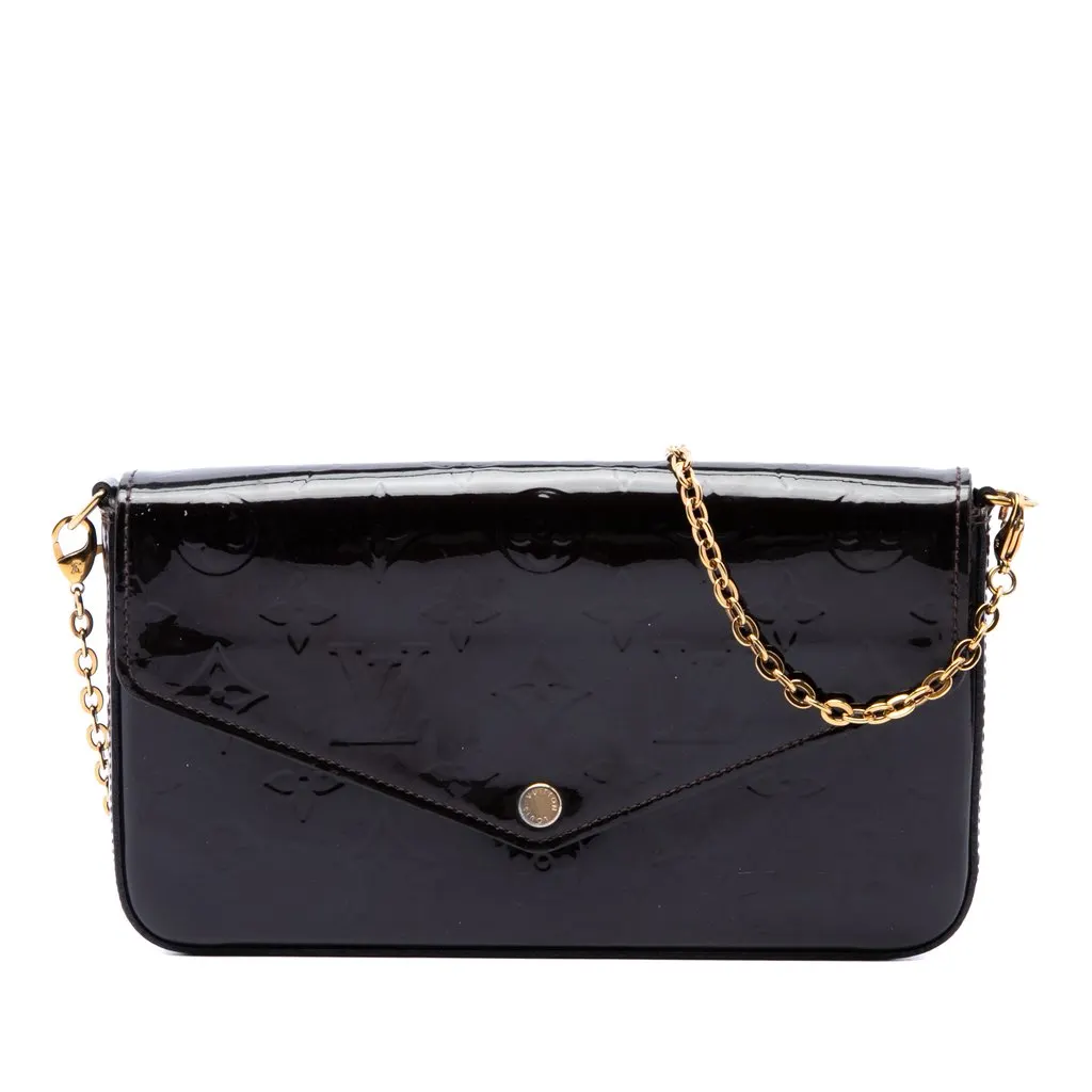 Louis Vuitton Monogram Vernis Pochette Felicie Purple Leather Very good - Front View