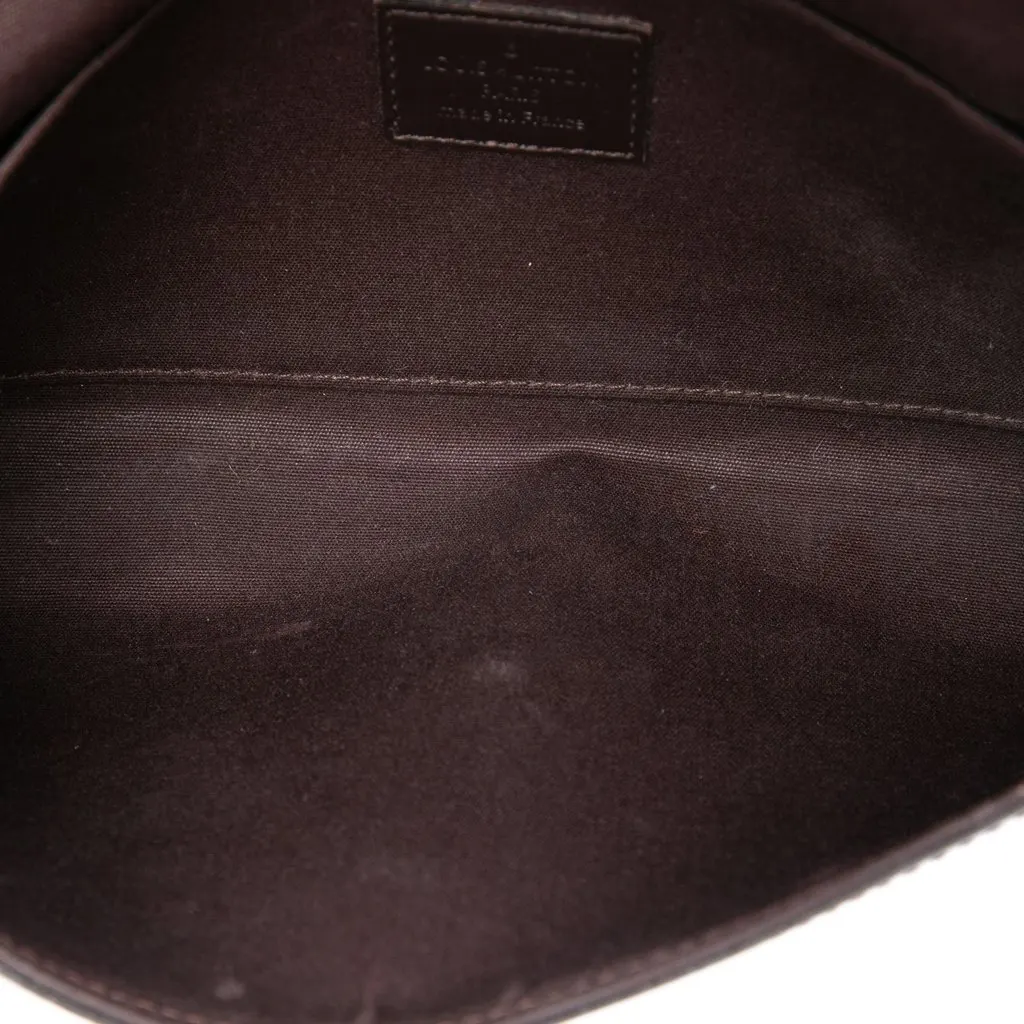 Louis Vuitton Monogram Vernis Pochette Felicie Purple Leather Very good - Model View