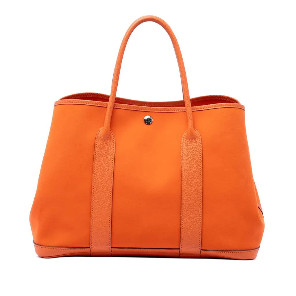 Hermès Toile and Negonda Garden Party 36 Orange Very good - Front View