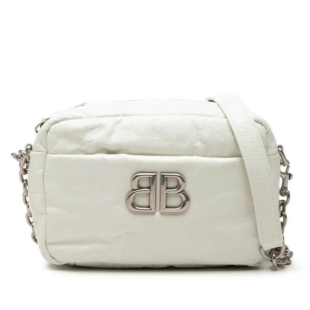 Balenciaga Calfskin Monaco Chain Camera Bag XS