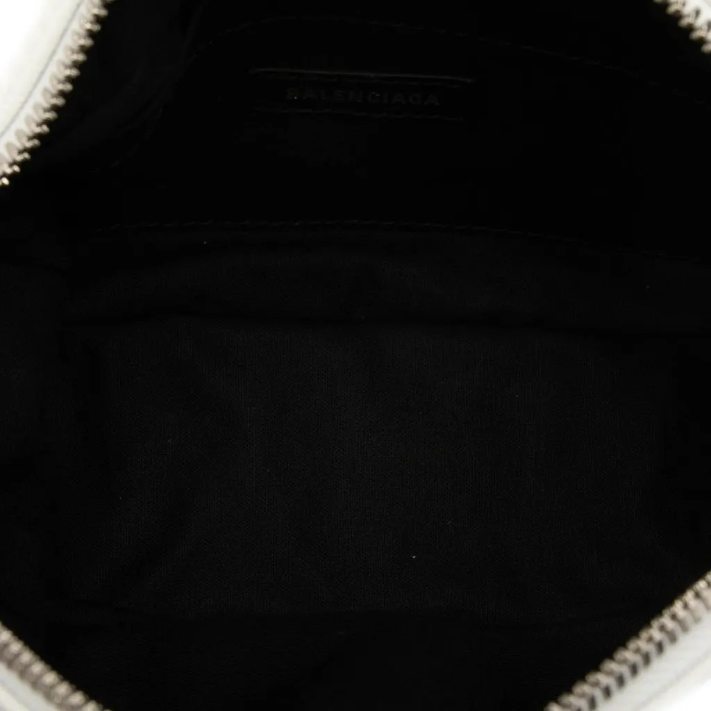 Balenciaga Calfskin Monaco Chain Camera Bag XS White Leather Very good - Model View