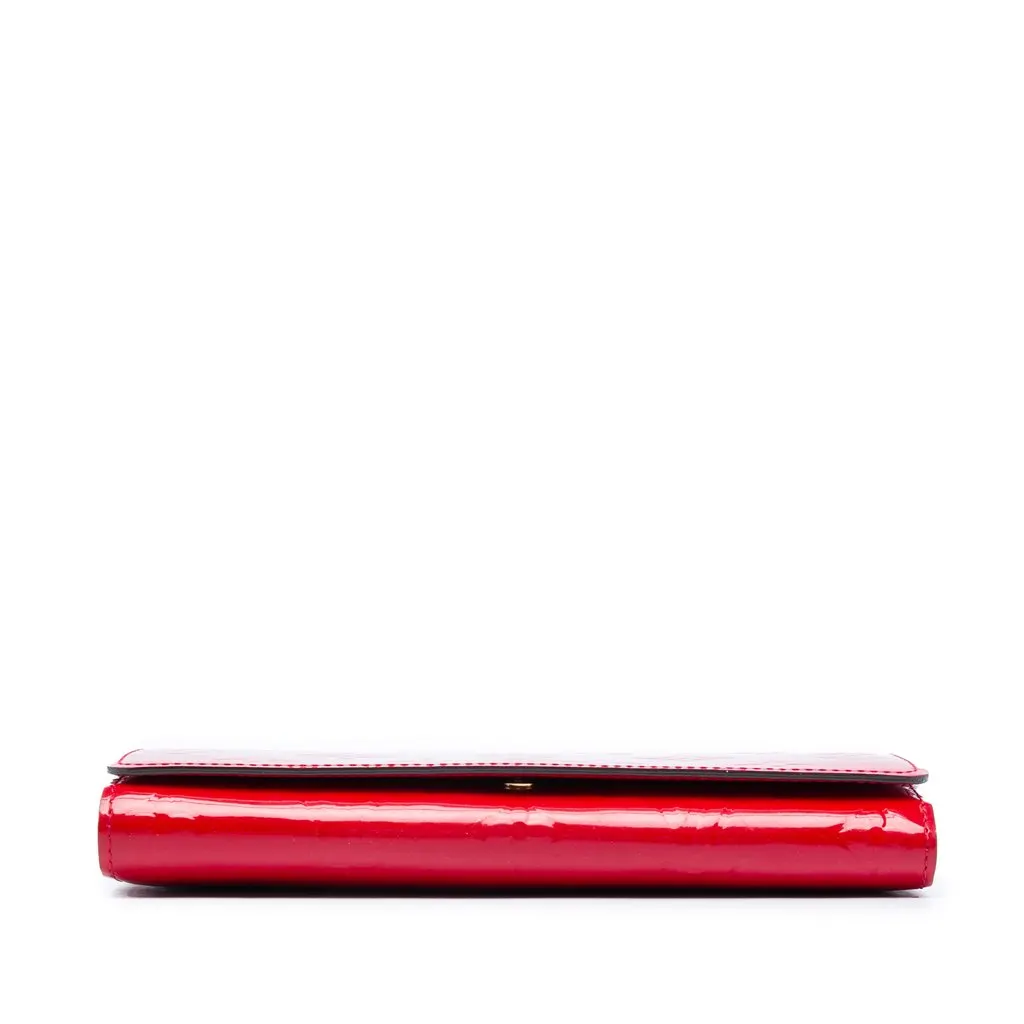 Louis Vuitton Monogram Vernis Chain Wallet Red Leather Very good - Inside View