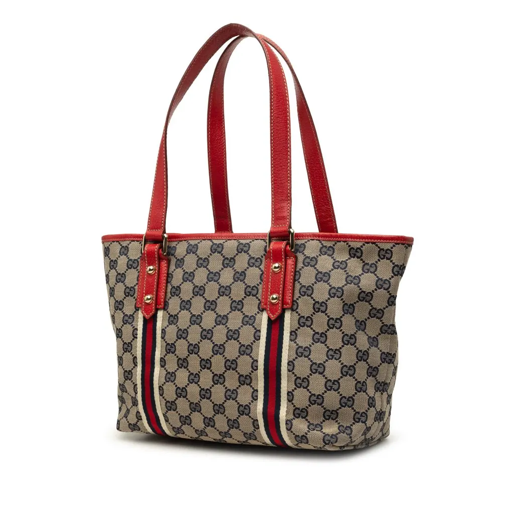 Gucci GG Canvas Jolicoeur Tote Brown Very good - Back View