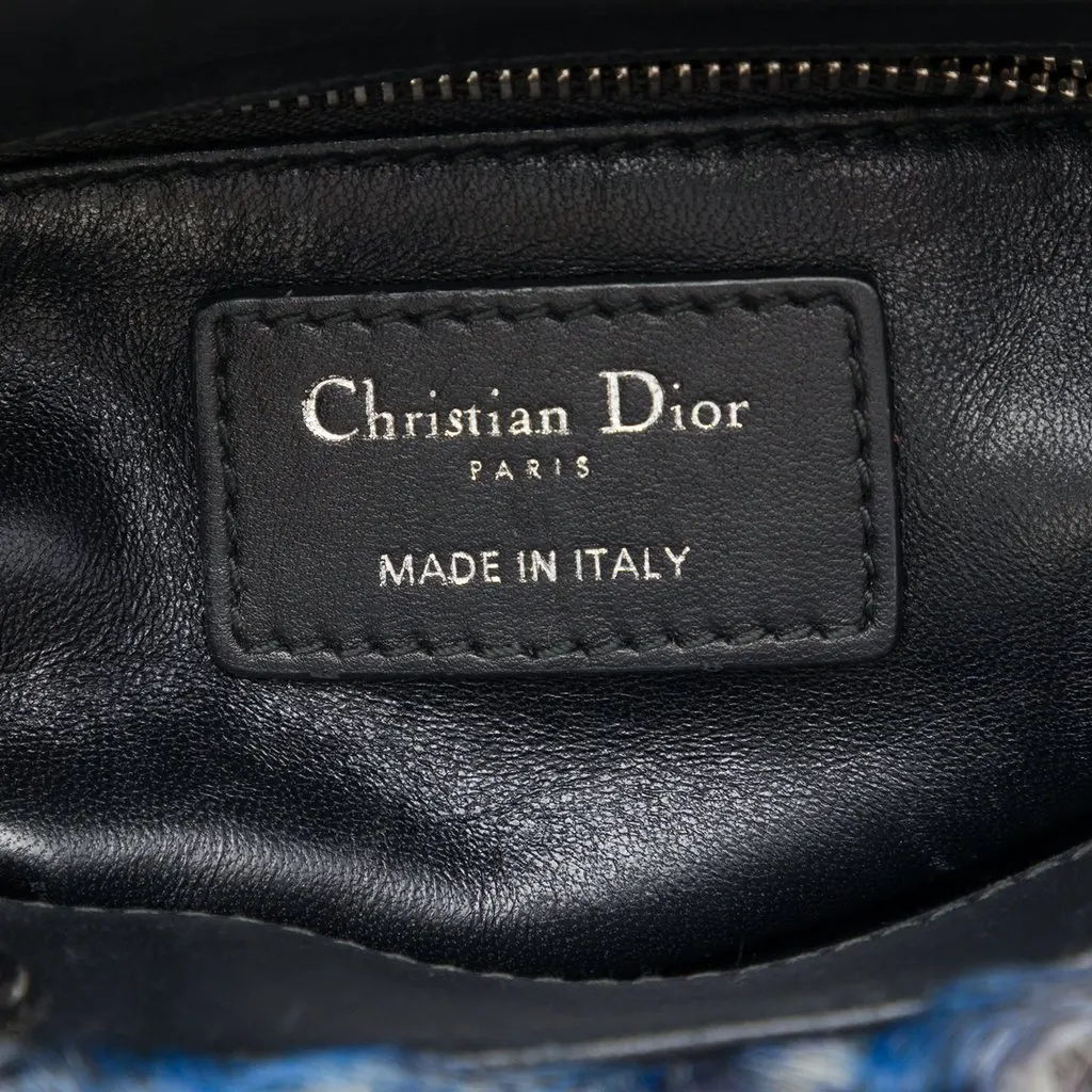 Dior Mini Astrakhan Fur Lady Dior Blue Fur Very good - Box View