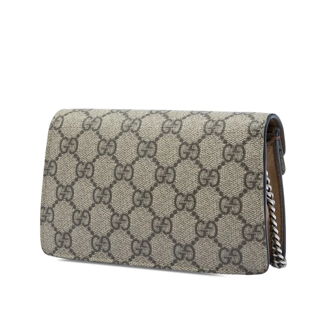 Gucci Mini GG Supreme Dionysus Crossbody Beige Very good - Back View