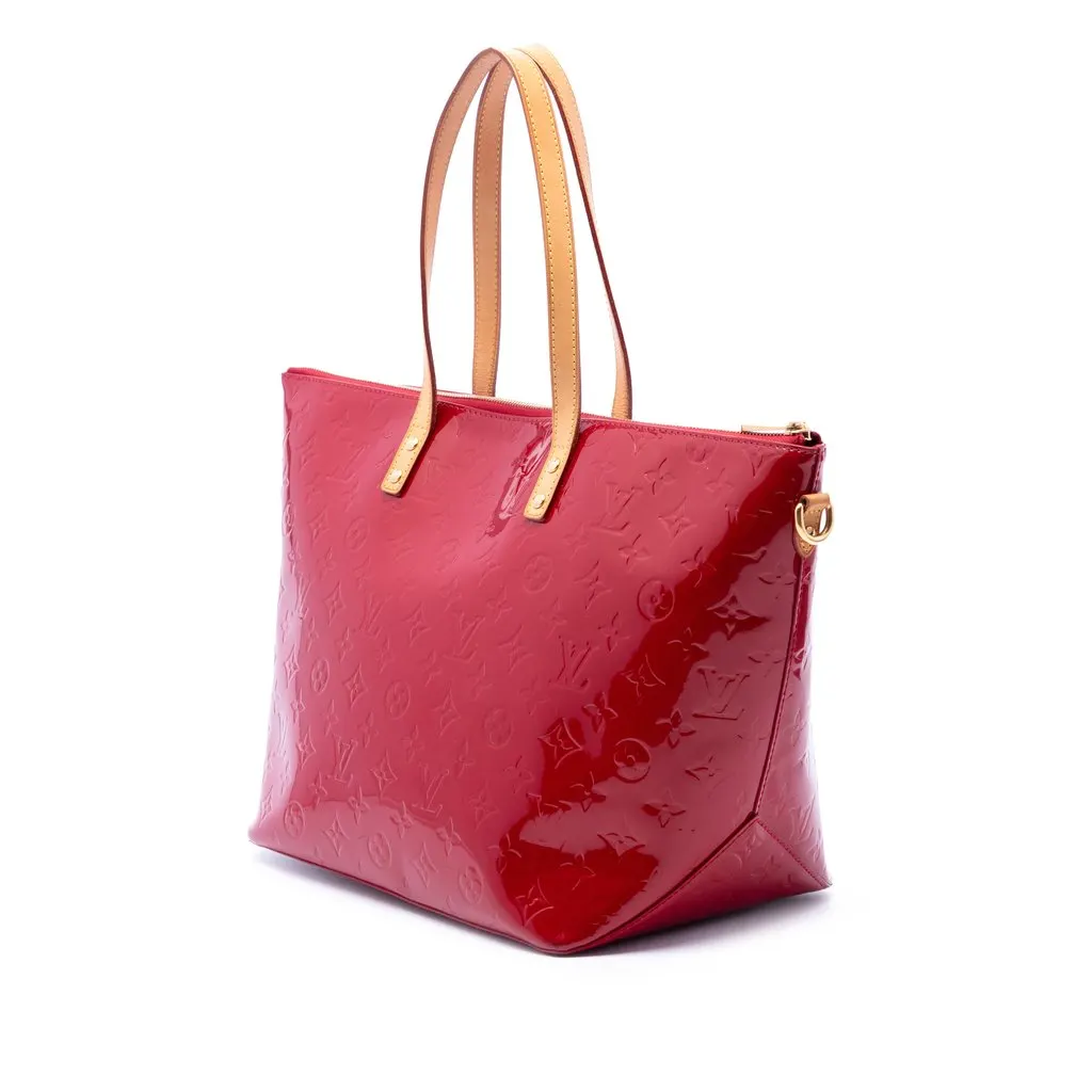 Louis Vuitton Monogram Vernis Bellevue GM Red Leather Very good - Back View