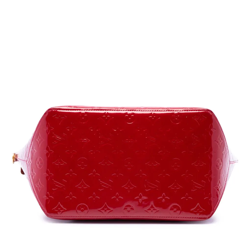 Louis Vuitton Monogram Vernis Bellevue GM Red Leather Very good - Inside View