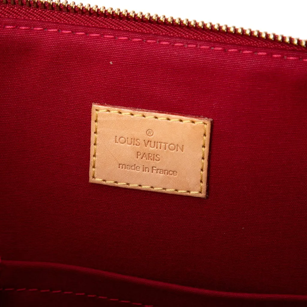 Louis Vuitton Monogram Vernis Bellevue GM Red Leather Very good - Box View