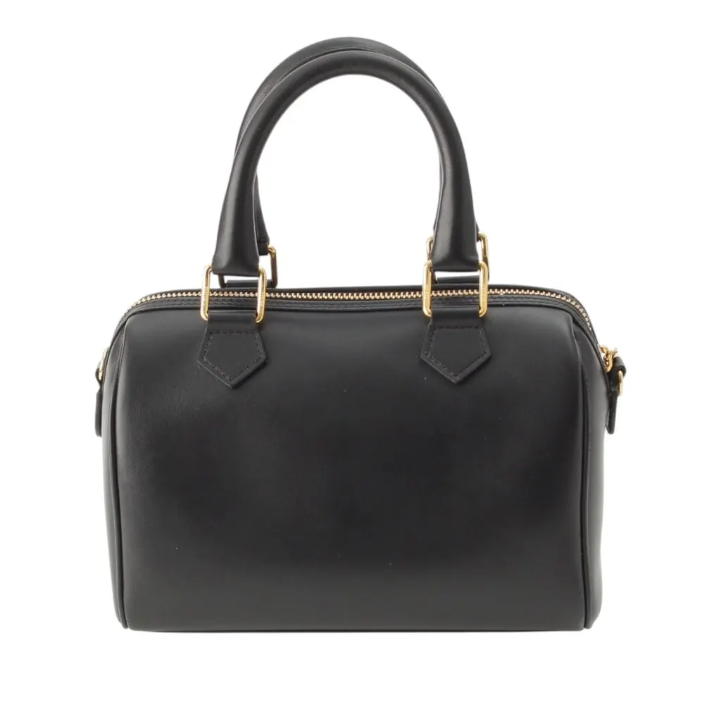 Celine Smooth Calfskin Cuir Triomphe Satchel Black Leather Very good - Model View